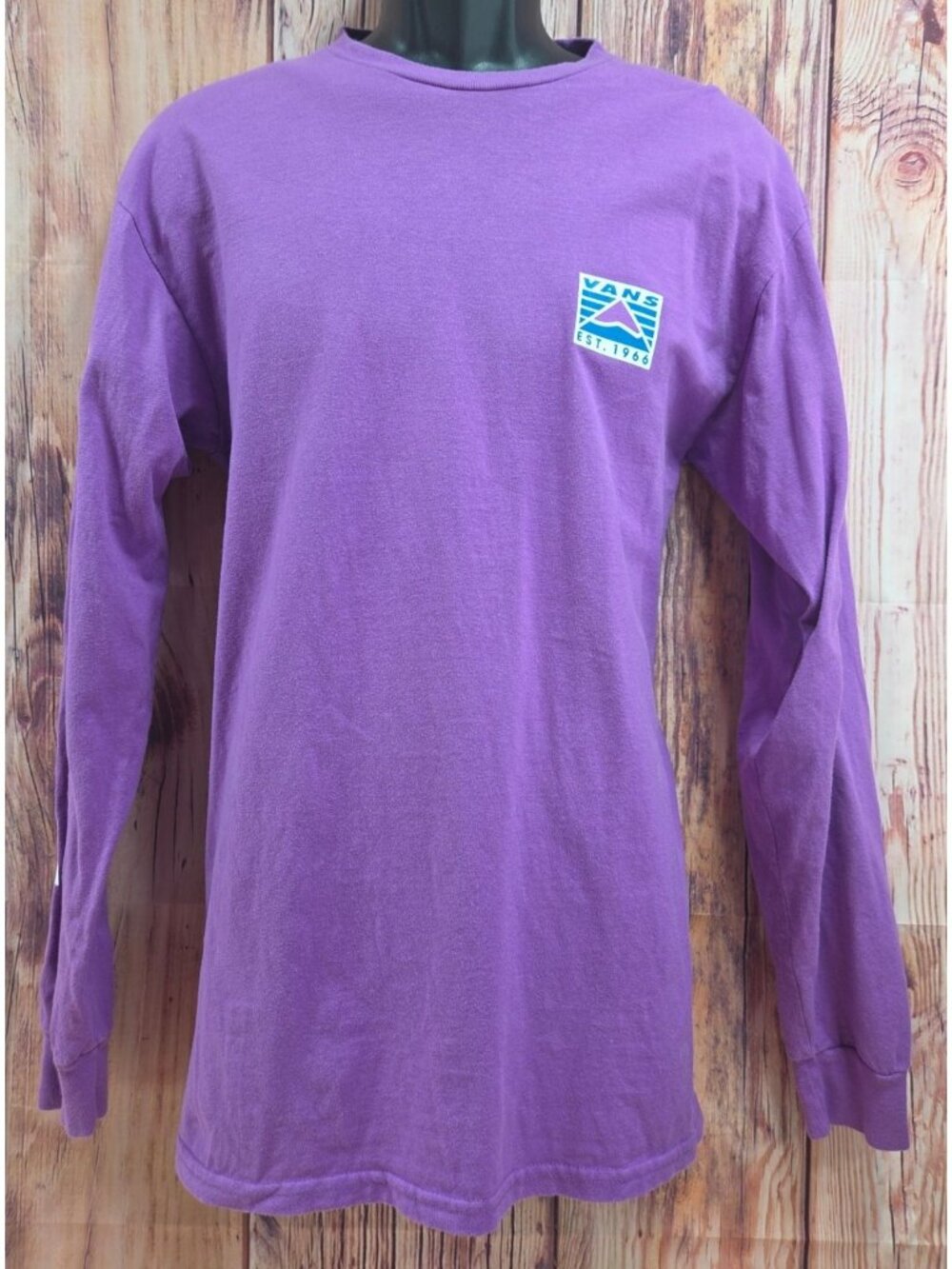 Vans Long Sleeve Purple Classic Fit Graphic T-Shirt Medium